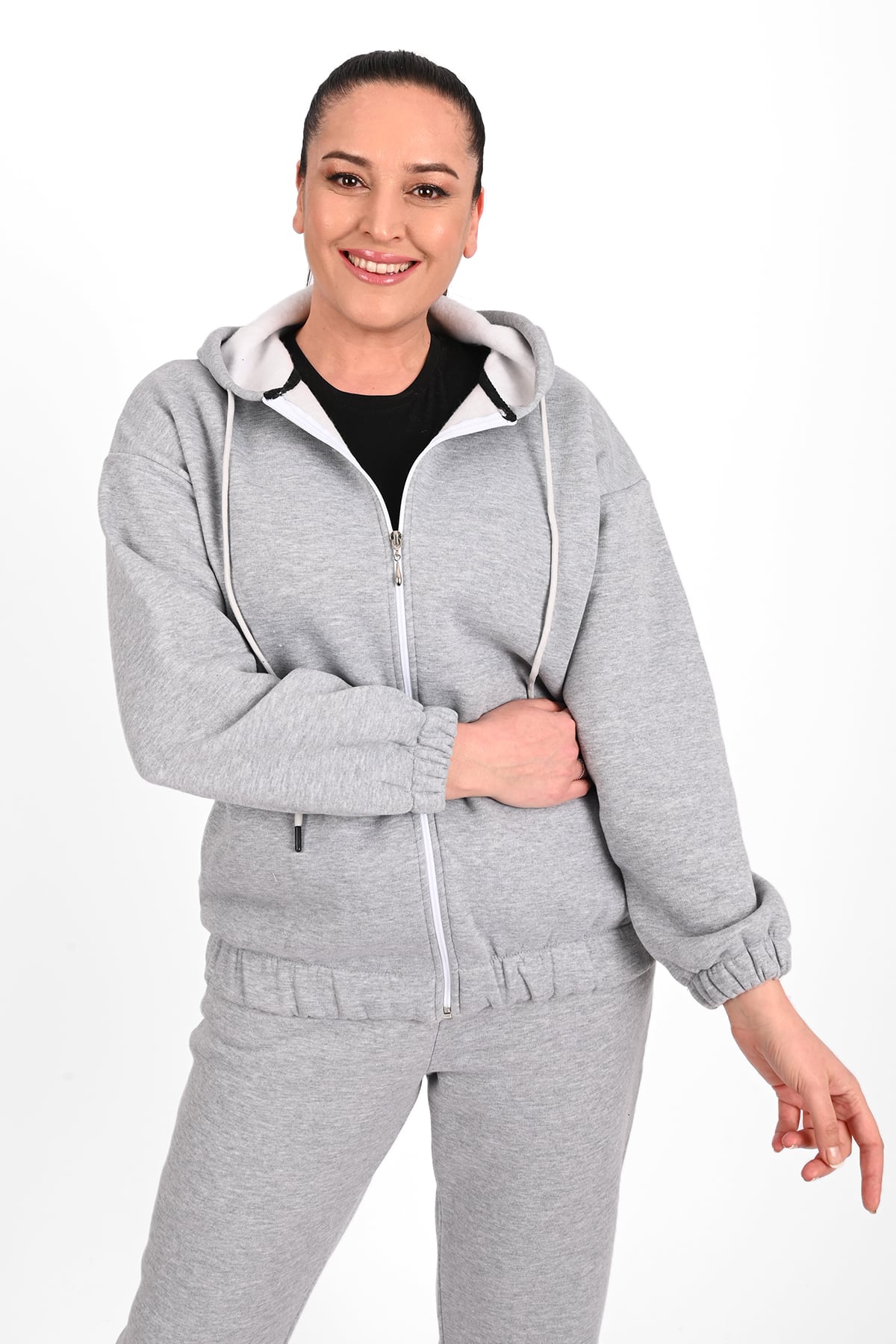 Trening dama marimi mari vatuit fermoar alb 3557-23