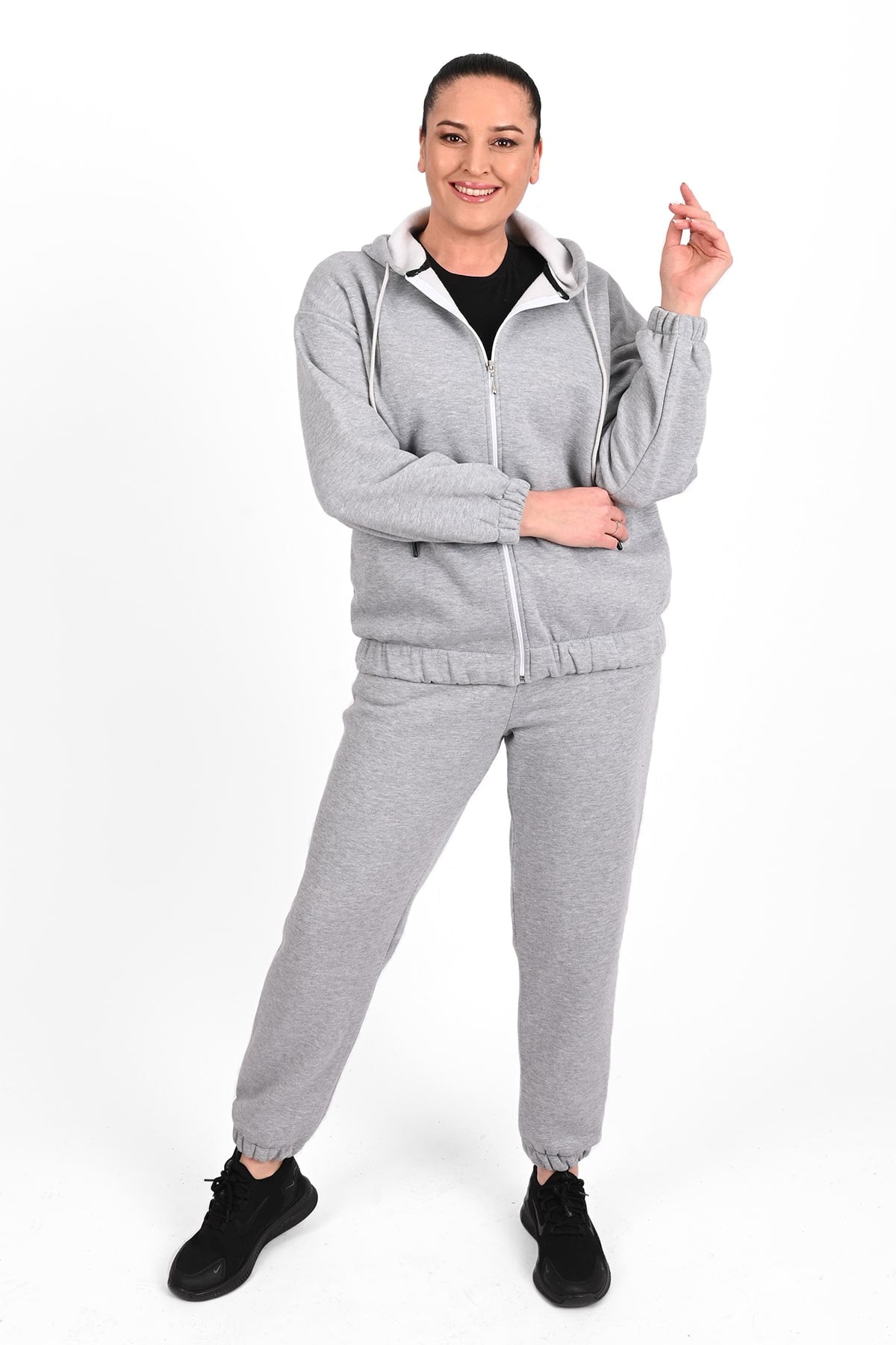 Trening dama marimi mari vatuit fermoar alb 3557-23