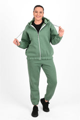 Trening dama marimi mari vatuit fermoar alb 3557-23