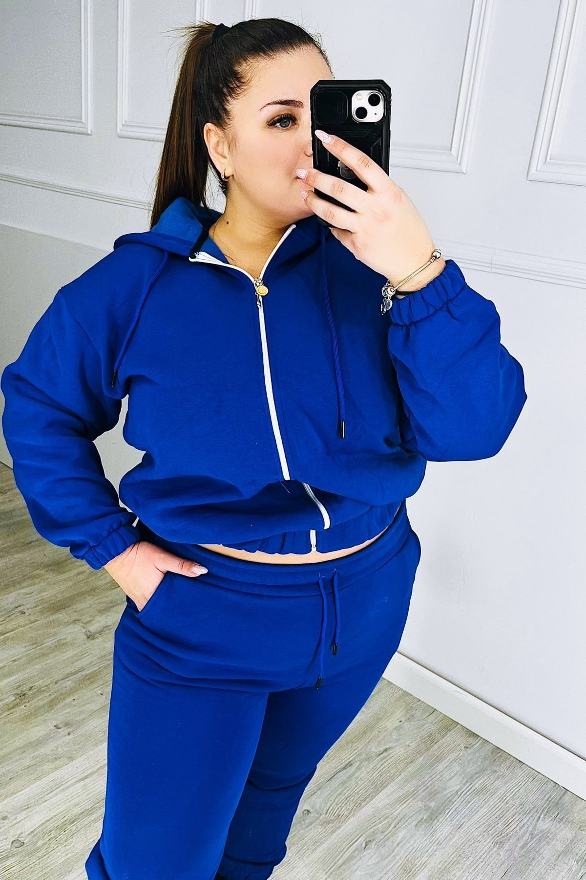 Trening dama marimi mari vatuit fermoar alb 3557-23