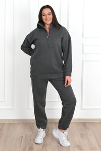 Dres damski plus size z ociepleniem, gładki 3578-23