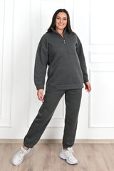 Dres damski plus size z ociepleniem, gładki 3578-23