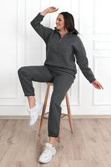 Dres damski plus size z ociepleniem, gładki 3578-23