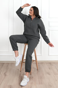 Dres damski plus size z ociepleniem, gładki 3578-23