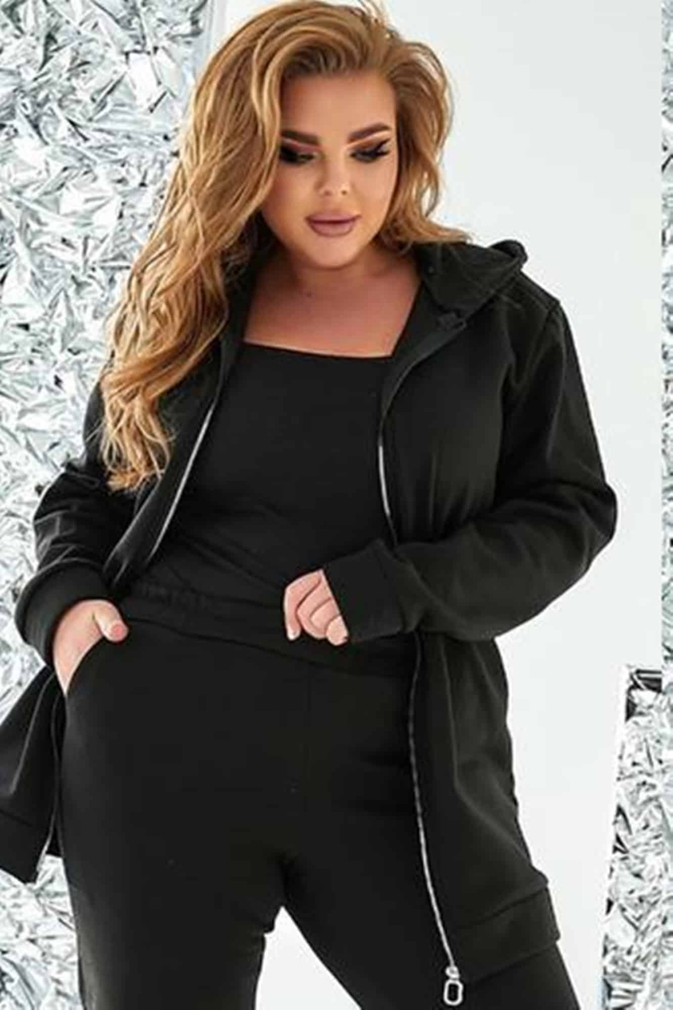 Dres damski plus size z ociepleniem 3590-23