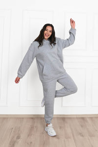 Dres damski plus size z ociepleniem gładki 3602-23