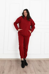 Dres damski plus size z ociepleniem gładki 3602-23