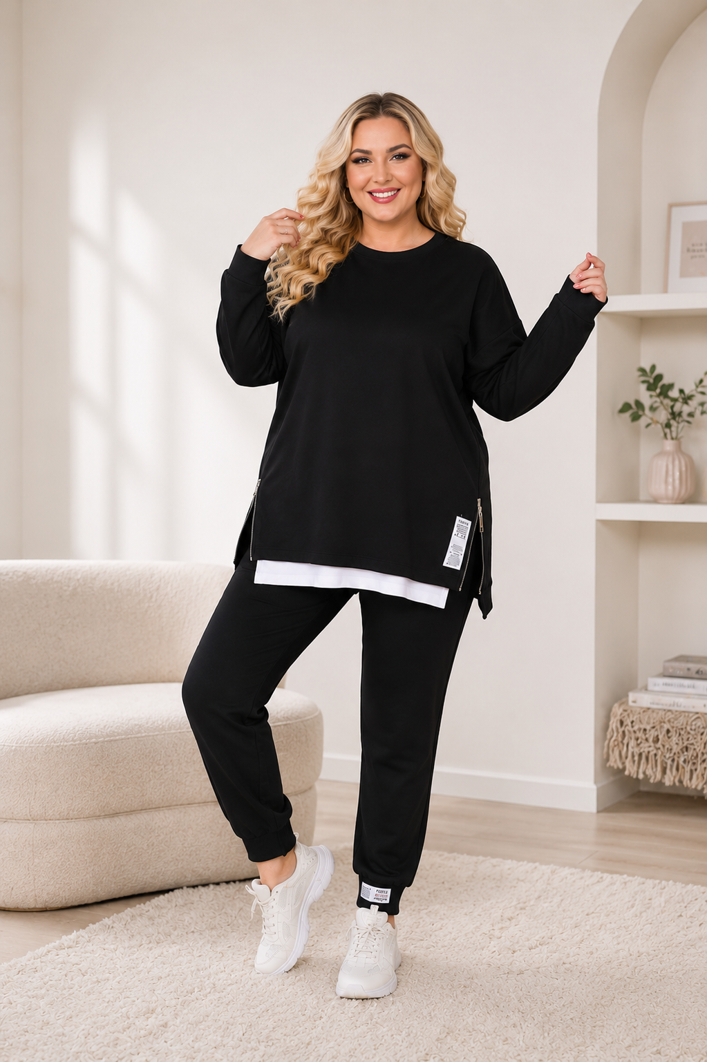 Najlepiej sprzedające się, Dres damski plus size 3613-25 People, bigsize.ro