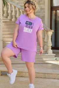 Dres damski plus size Biały 3802-23