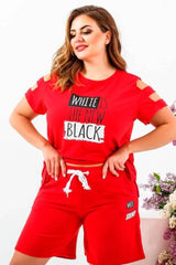 Dres damski plus size Biały 3802-23