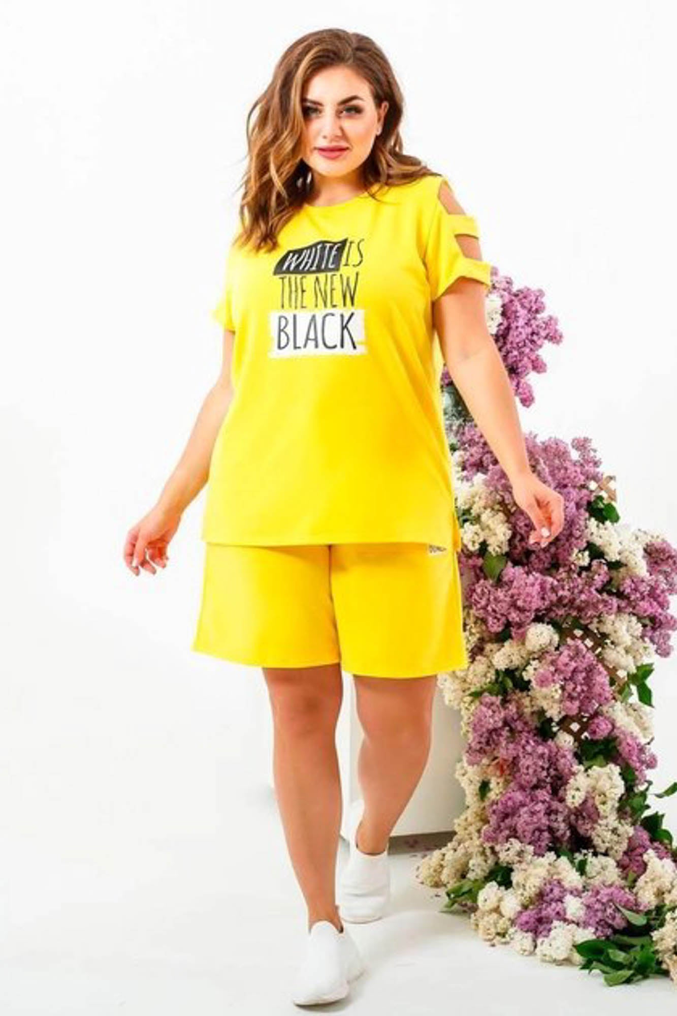 Dres damski plus size Biały 3802-23