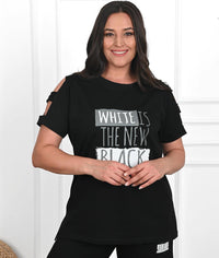 Dres damski plus size Biały 3802-23