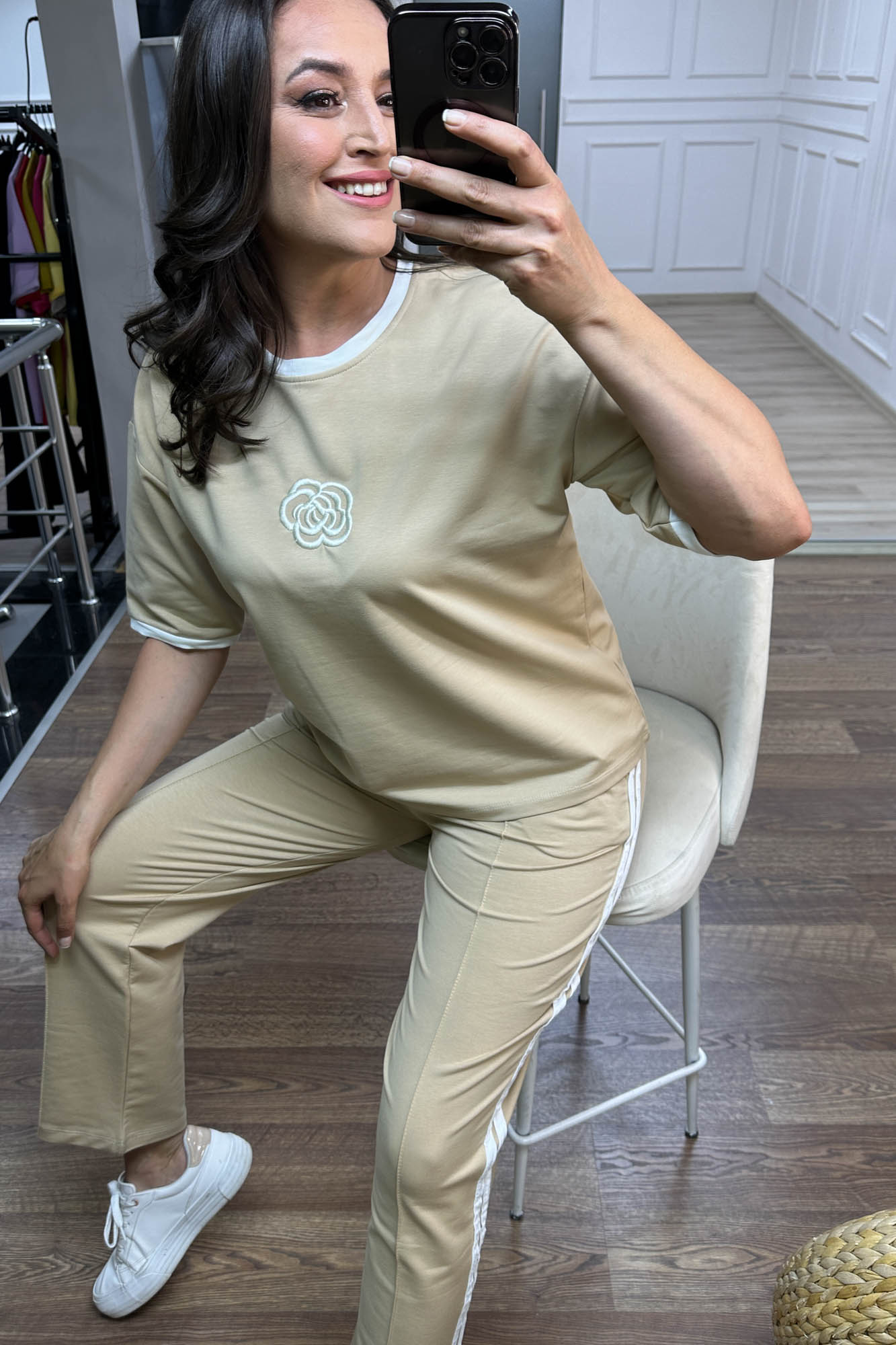 Dres damski plus size w kwiaty 3807