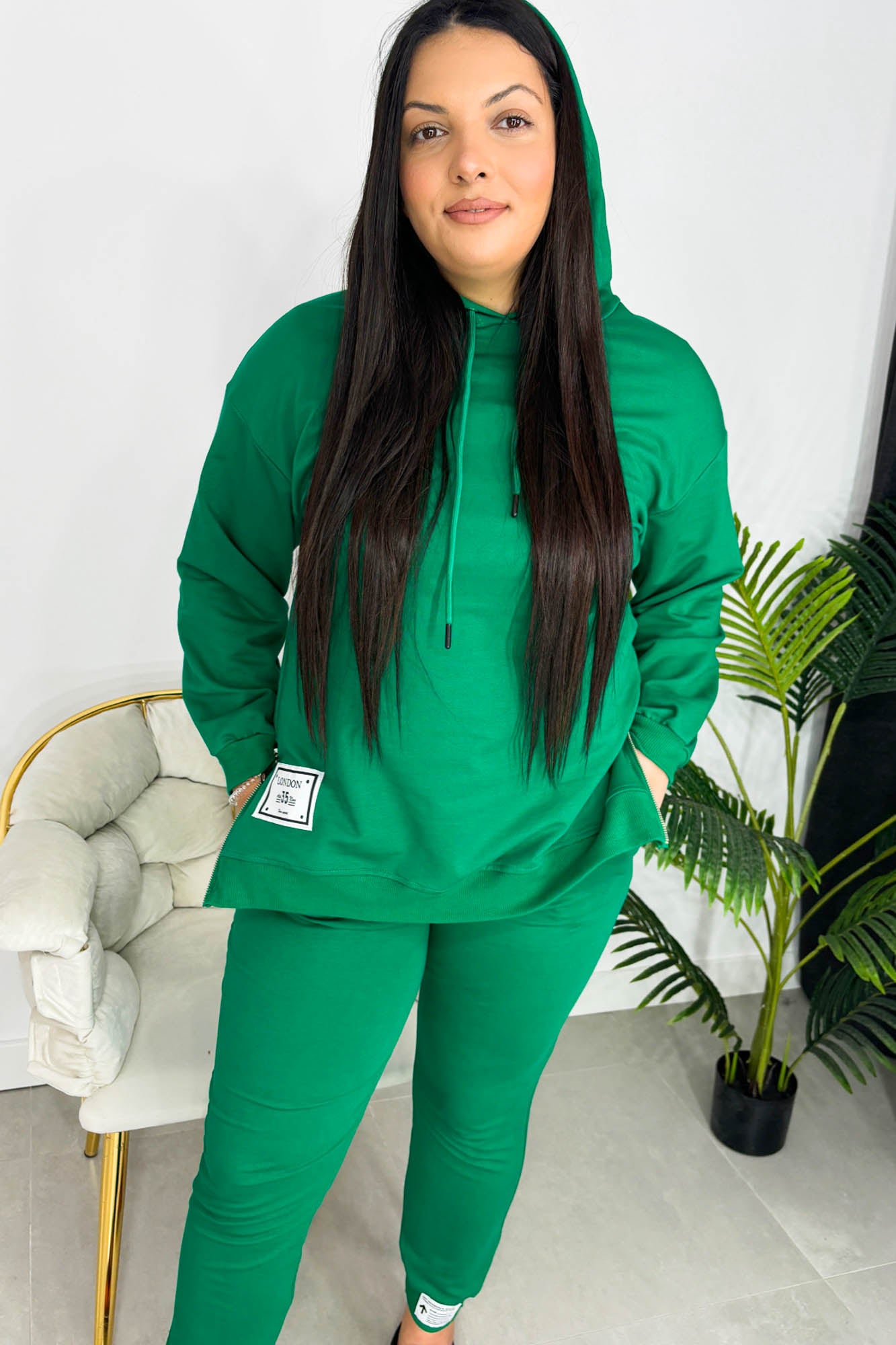 Dres damski plus size z kapturem Rostory 3897-23