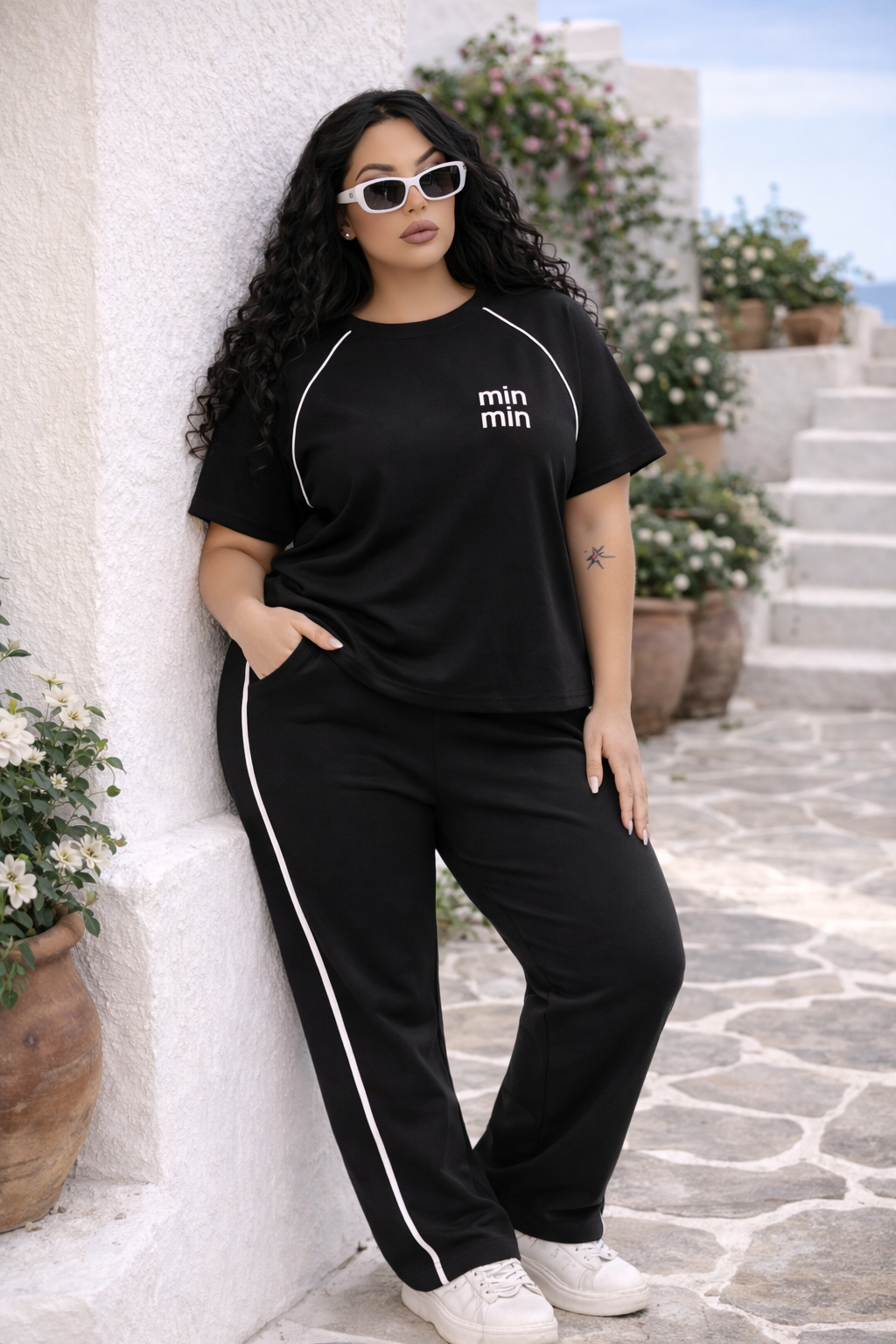 Dres damski duży rozmiar 8182