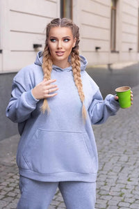 Dres damski plus size z ociepleniem gładki 3602-23