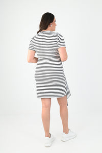 Sukienka damska w paski plus size 5082