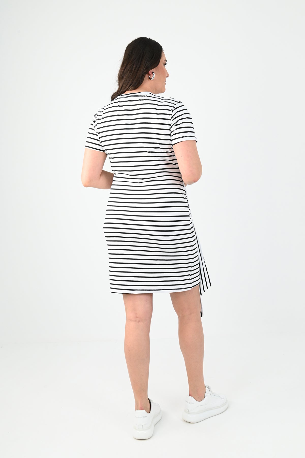 Sukienka damska w paski plus size 5082
