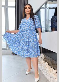 Sukienka damska plus size z krótkim rękawem 5230