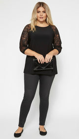 Bluzka koronkowa damska w dużym rozmiarze 1449-23