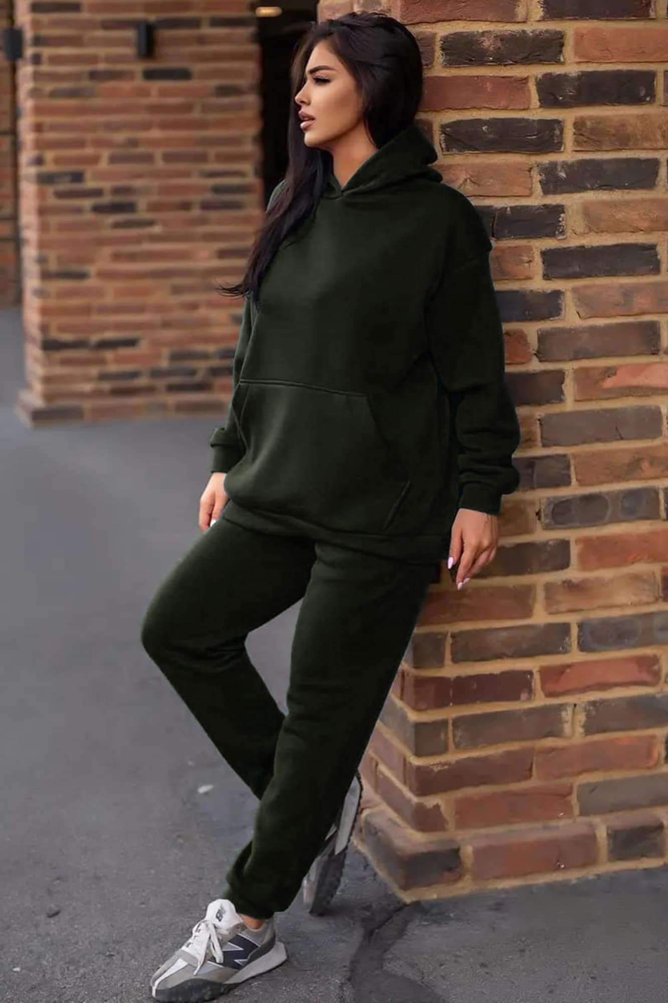 Dres damski plus size z ociepleniem gładki 3602-23