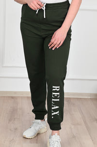 Damskie spodnie dresowe w dużych rozmiarach Relax 6078-22