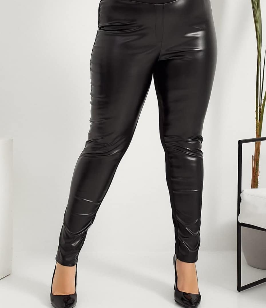 Rajstopy skórzane damskie plus size 6129-23