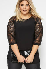 Bluzka koronkowa damska w dużym rozmiarze 1449-23