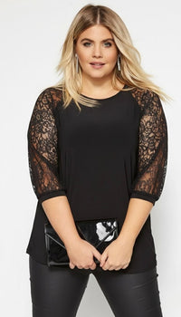 Bluzka koronkowa damska w dużym rozmiarze 1449-23
