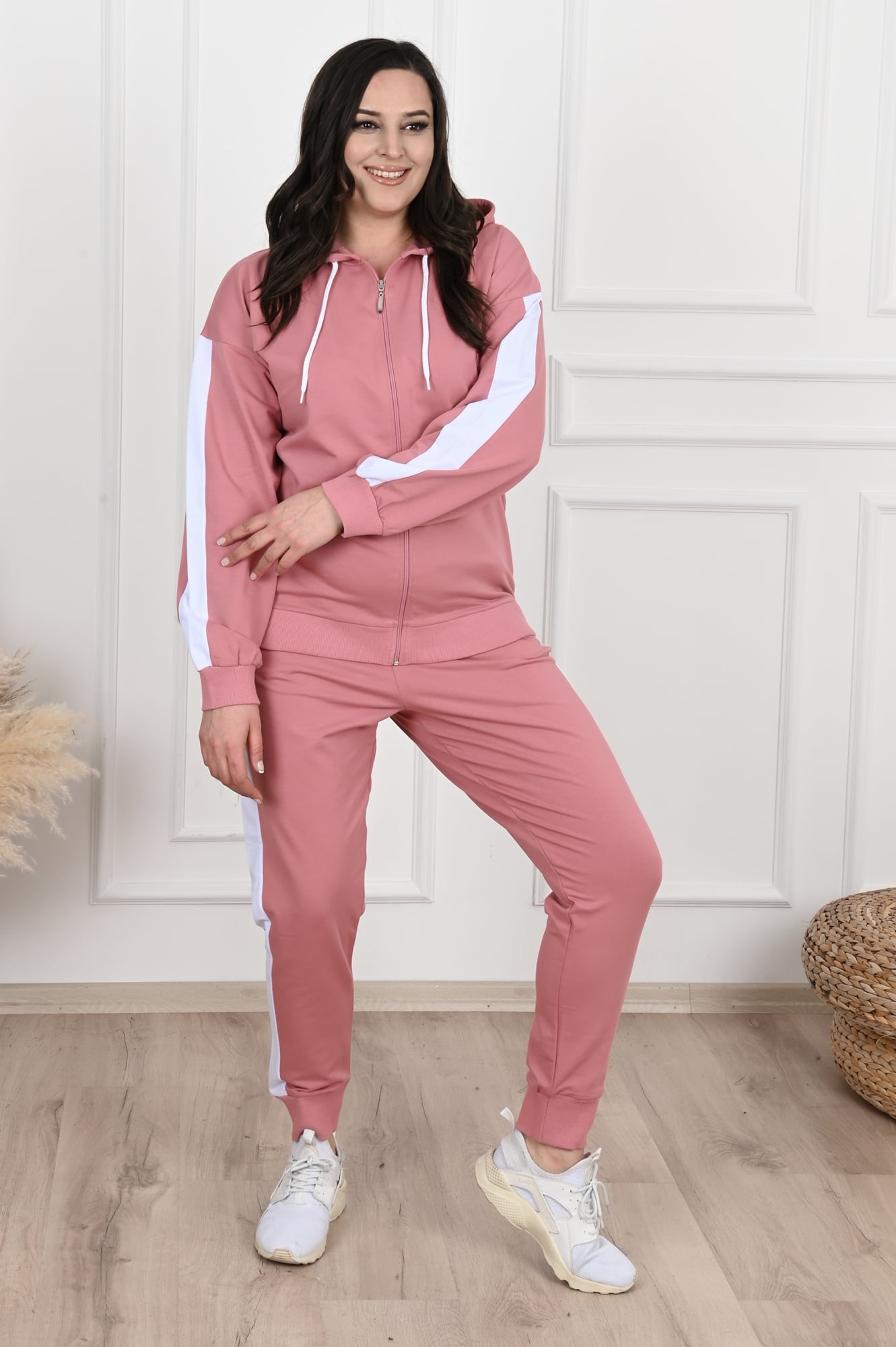 Dres damski w paski plus size 6220-3