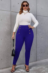 Pantaloni dama marimi mari cu nasturi 6246