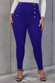 Pantaloni dama marimi mari cu nasturi 6246