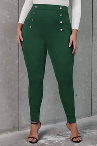 Pantaloni dama marimi mari cu nasturi 6246