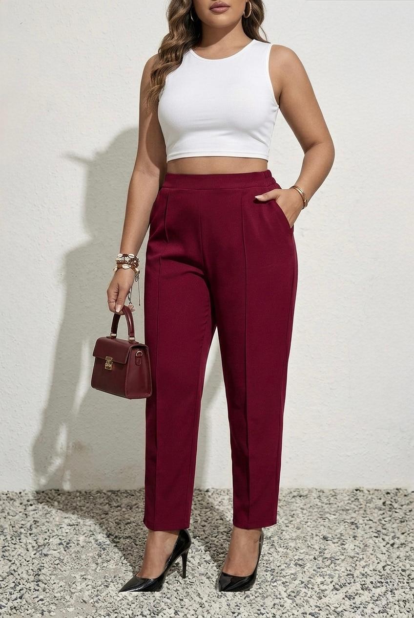 Spodnie damskie w dużych rozmiarach 6228-23