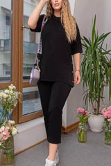 Damskie dresy plus size, podstawowe modele 8009-23