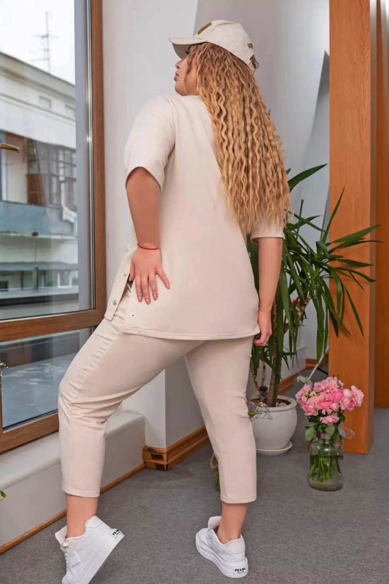 Damskie dresy plus size, podstawowe modele 8009-23