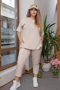 Damskie dresy plus size, podstawowe modele 8009-23