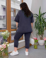 Damskie dresy plus size, podstawowe modele 8009-23