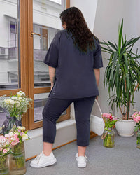 Damskie dresy plus size, podstawowe modele 8009-23