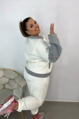 Dres damski plus size z kurtką 8034