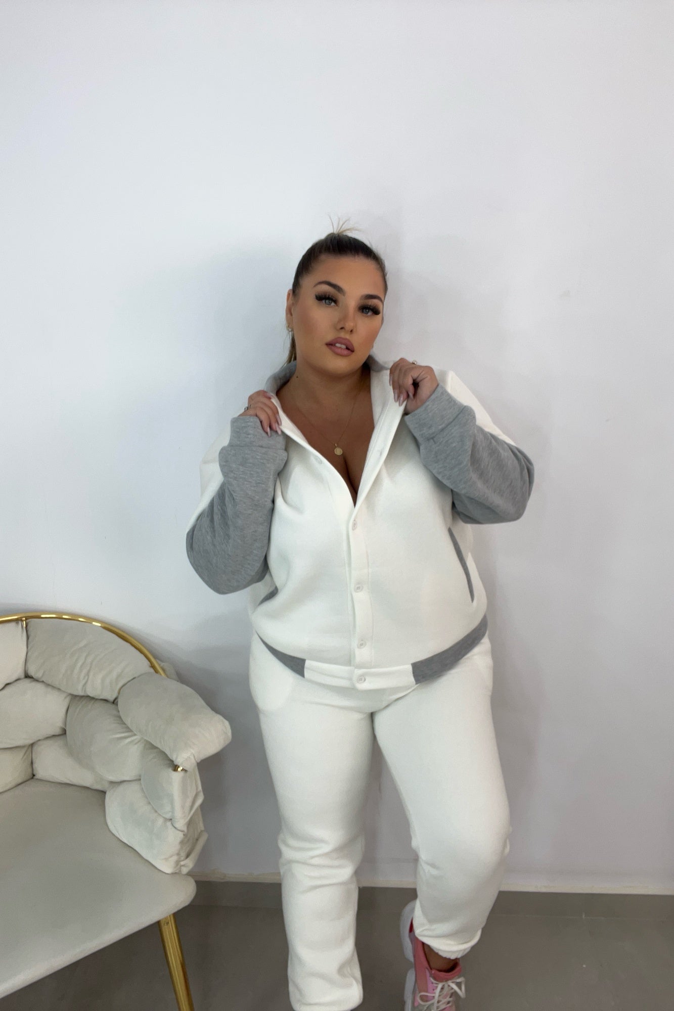 Dres damski plus size z kurtką 8034
