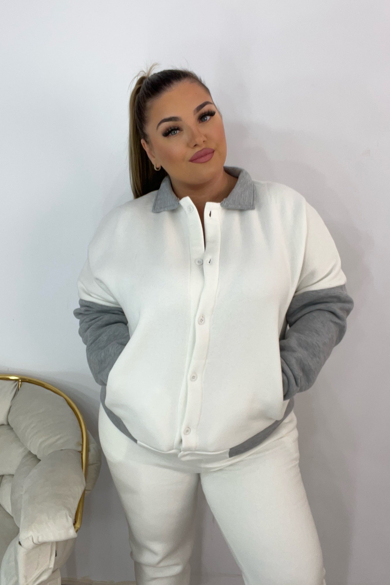 Dres damski plus size z kurtką 8034