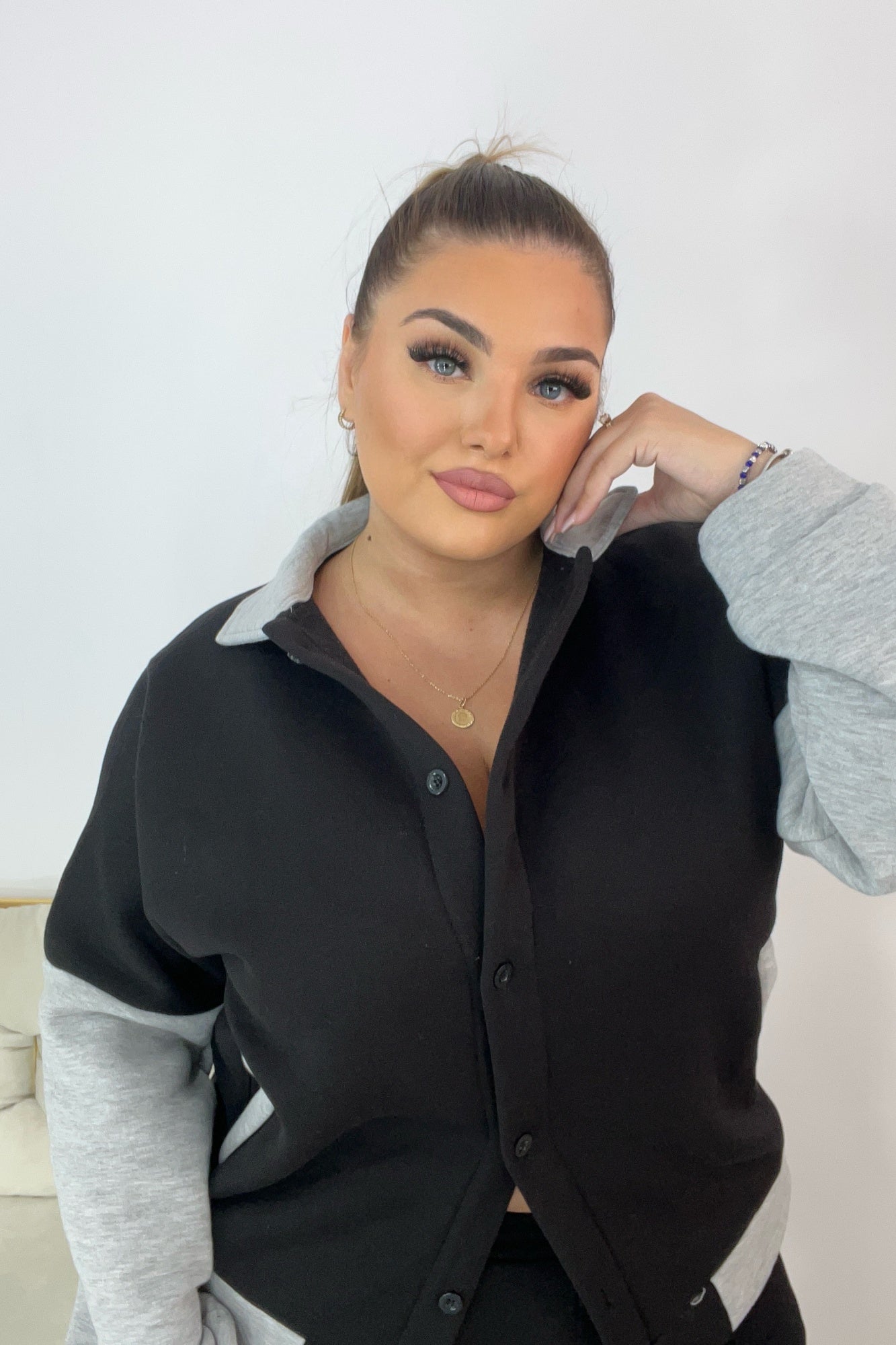 Dres damski plus size z kurtką 8034