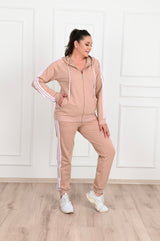 Dres damski w paski plus size 8047