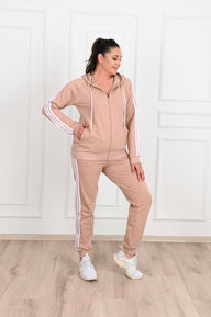 Dres damski w paski plus size 8047