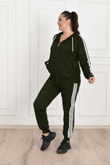 Dres damski w paski plus size 8047