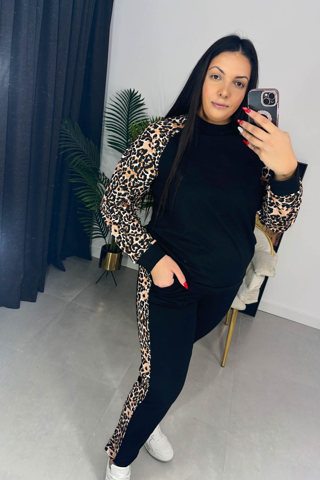 Trening dama marimi mari cu imprimeu animal print 8048