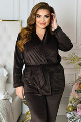 Dres damski plus size 3-częściowy z aksamitu 8073-24
