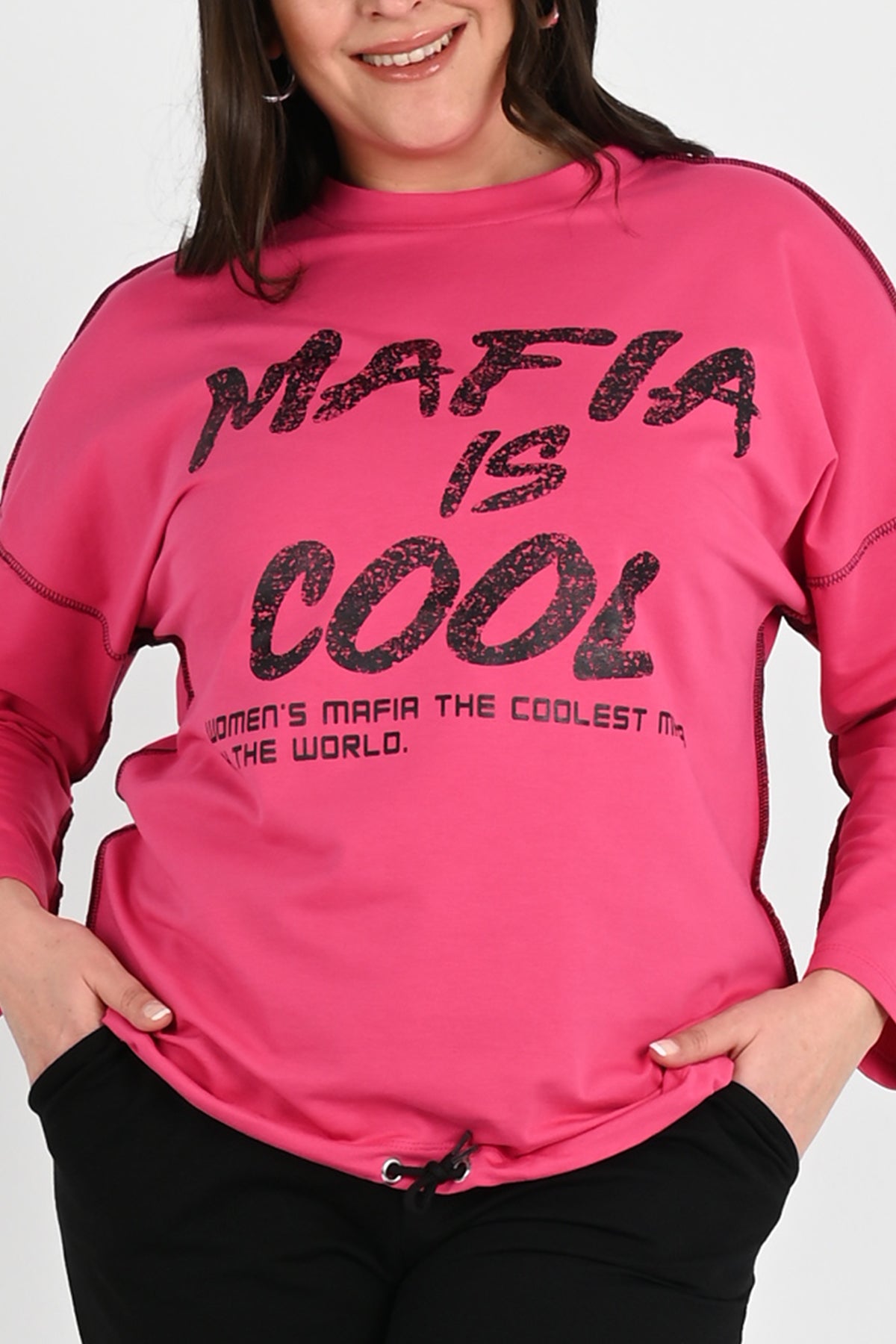Dres damski duże rozmiary 8074-24 Mafia