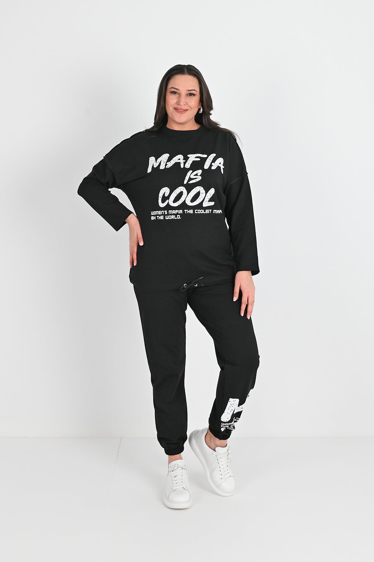 Dres damski duże rozmiary 8074-24 Mafia